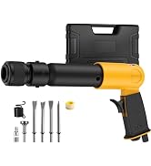 AMTOVL Air Hammer - Long Barrel Air Chisel Hammer with Qick Change Retainer and 5PCS Chisels, 250...