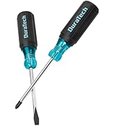 DURATECH 2-Piece S2 Steel Screwdriver Set, Professional Screwdrivers with Non-Slip Cushion Grip &amp;...