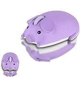 elec Space Cute Pig Design Wireless Mouse Dual Mode Bluetooth & USB Mouse, Silent Operation, Ergo...
