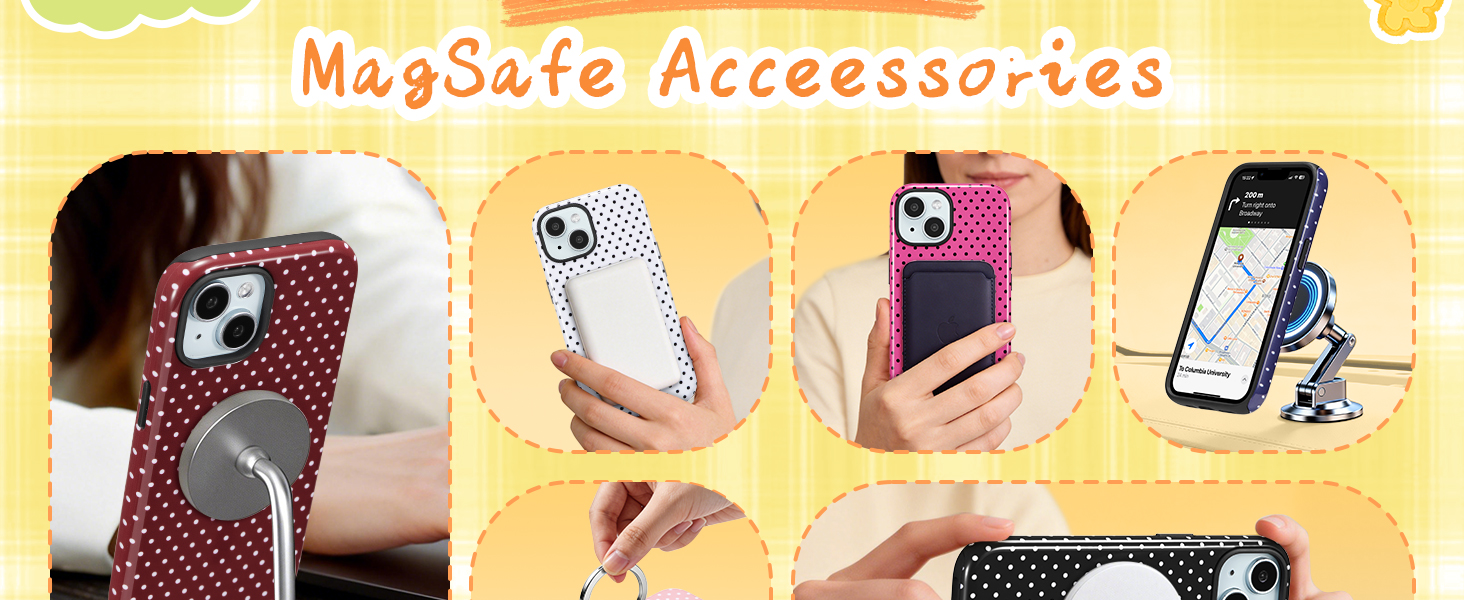polka phone case magnetic case shockproof phone cover durable