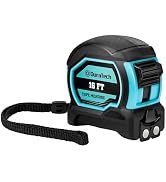 DURATECH Magnetic Tape Measure 16FT with Fractions 1/8, Retractable Measuring Tape, Easy to Read ...