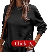 SHEWIN Womens Sweatshirt Casual Long Sleeve Lightweight Pullover Tops Loose Crewneck Sweatshirts ...