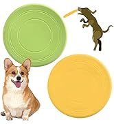 coldchill 7 Inch Dog Flying Disc, Puppy Flyer Toy React Faster Training Interactive Toys for Smal...