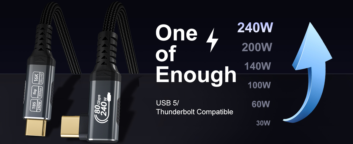 thunderbolt 5 cable right angle