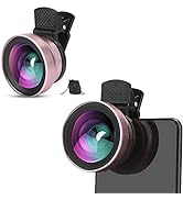 EBTOOLS 2 in 1 Phone Lens Professional, 0.45X Super Wide Angle and Macro Lens Clip On Cell Phone ...