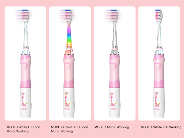 Seago kids toothbrush electric powerd with 4 modes