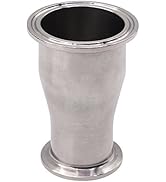 DERNORD Sanitary Fitting Reducer Fitting SUS304 Tri Clamp Ferrule Style 2" Tube OD to 1-1/2" Tube OD