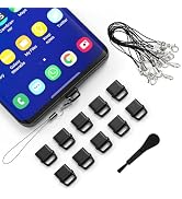 10X USB C Anti Dust Plug, Phone USB Type C Dustproof Cover Protector USB Port Cover with Easy-Gri...
