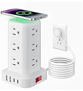 Extension Cord with Multiple Outlets, SMALLRT Surge Protector Power Strip Tower, Outlet Extender ...