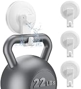 JOTPE Shower Hooks Suction Cup, Waterproof Suction Cup Hooks, Bathroom, Glass, Door, Windows, Kit...