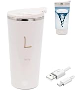 daasigwaa Rechargeable Self Stirring Mug - Magnetic Electric Auto Mixing Stainless Steel Cup for ...