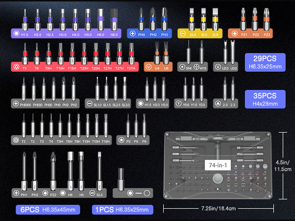 Ratchet Screwdriver Set Magnetic
