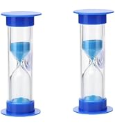 2Pcs Blue Toothbrush Timer for 2mins Sand Clock Timer 2 Minute Sand Timer, Plastic Suction Cup Ho...