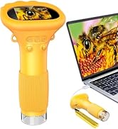Microscope for Kids, Educational Science Kit Toys Portable Handheld Magnifying Glass, Macro Fixed...