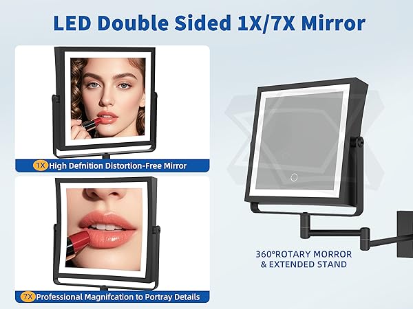 1X/10X Magnifying Vanity Mirror
