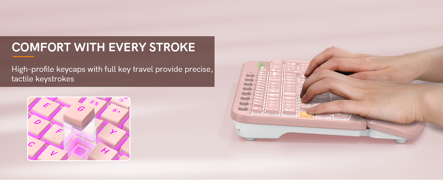 responsive keyboard pink