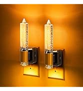 L LOHAS LED Night Light, Amber Candle Night Lights Plug into Wall,2 Pack 0-100 LM Dimmable Nightl...
