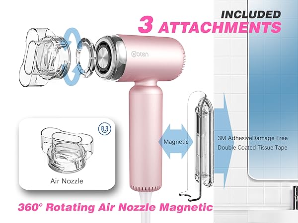 travel hair dryer with nozzle
