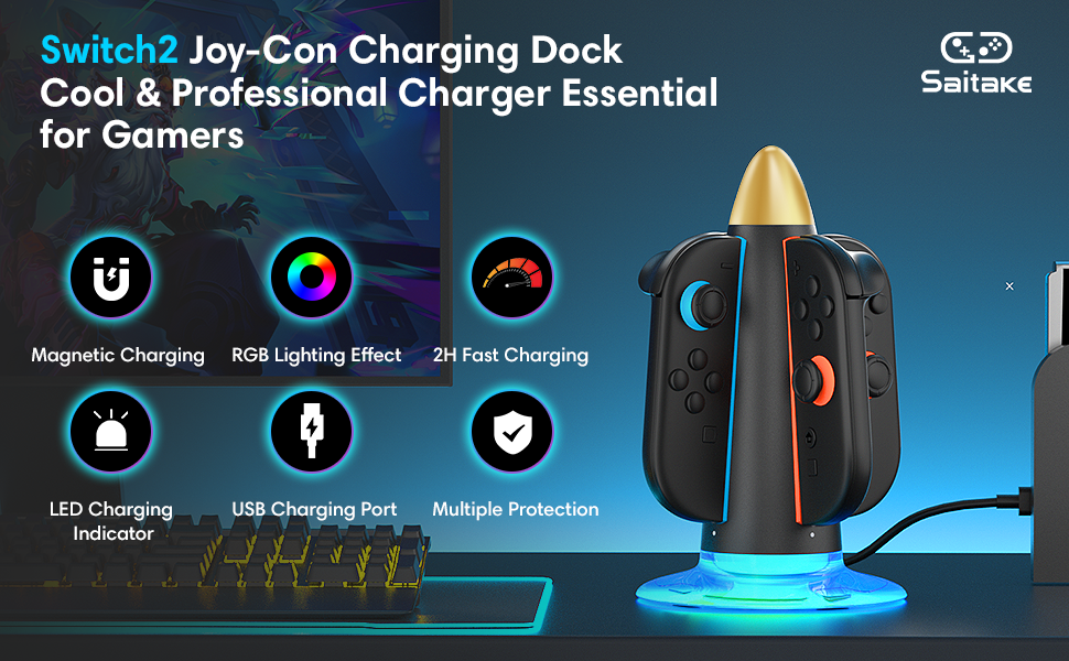 Charging Dock for Nintendo Switch 2 Joy Con