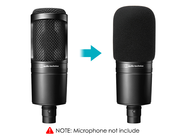 2 Pack Large Size Microphone Cover for Audio Technica AT2020 and Other Large Microphones