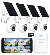 Solar Home Security Camera System, UCOCARE 4K/8MP Security Cameras Wireless Outdoor Kit with Stat...