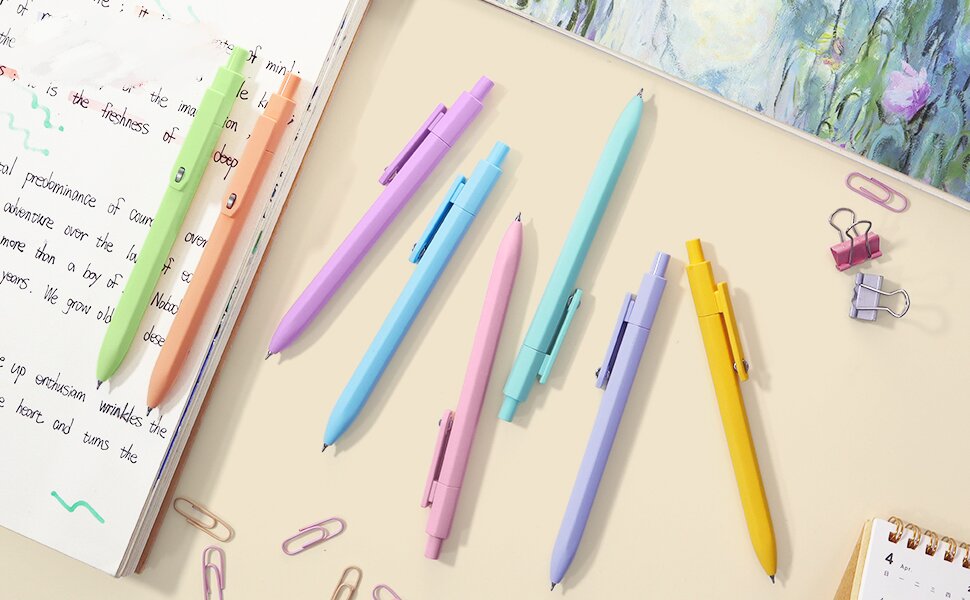 Black Ink Gel Pens, Quick Dry No Smudge, Smooth Writing Comfortable Grip for Journaling