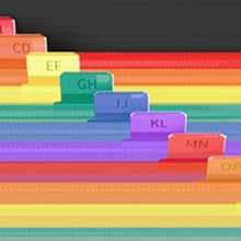 13 accordion Pockets Folder with labels