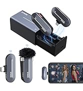 SYNCO Wireless Lavalier Microphone, P1ST 2.4GHz Lapel Mic with Charging Case for Type C USB C Sma...