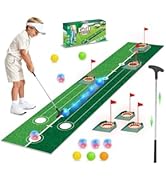 VATOS Golf Putting Set for Kids - Light up Kids Golf Game Toys with Putting Mat, Putter, 3 Holes ...