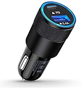 AILKIN 30W PD USB C Car Charger, USB Type C Fast Power Charging Block Dual Port USB A & USBC Plug...