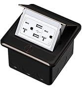 KYHSHJ 4.8A USB Chargers Pop Up Floor Waterproof Electrical Outlet Receptacle Stainless Steel Box...