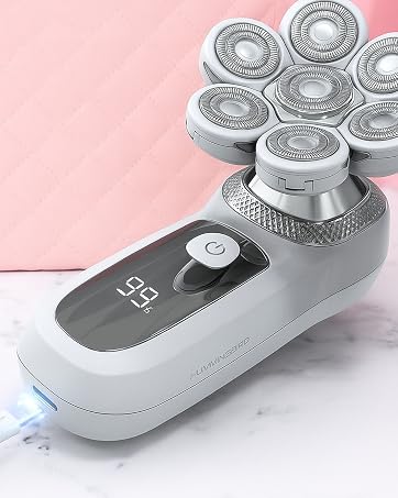 MK16 Flexy with digital screen and flexible blades shown on pink and marble background