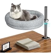 Cuipingoo Cat Bed - with 360 Rotation &amp; Adjustable Height - Soft &amp; Comfortable - Indoor Cats Up t...