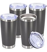 20oz Tumbler Stainless Steel Tumbler Cup with Lid Vacuum Insulated Double Wall Travel Mug, Durabl...
