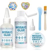JAOJAO Mosaic Kit, Mosaic Grout, Glue and Seam Sealant Agent Waterproof Strong Adhesive Long-Last...
