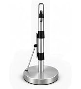 Standing Paper Towel Holder with Spray Pump, Brushed Stainless Steel (Nickel)
