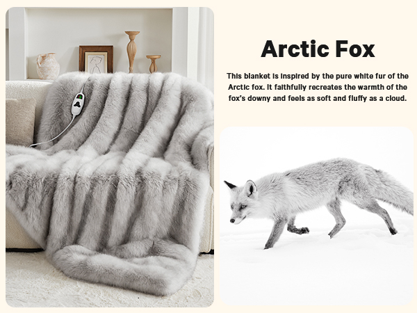 heated blanket heating electric blanket faux fur throw Christmas house warming gifts new home decor 