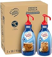 Nestle Coffee mate Coffee Creamer, French Vanilla, Concentrated Liquid Pump Bottle, Non Dairy, No...
