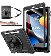 Stweap iPad 9th/8th/7th Generation Case-Built-in Screen Protector, Shockproof with Pencil Holder ...