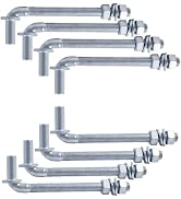 J-Bolt Gate Hinge, Hot-dip Galvanized J Bolt with 5/8" Gate Hinge. Farm Gate Hinges for Chain Lin...