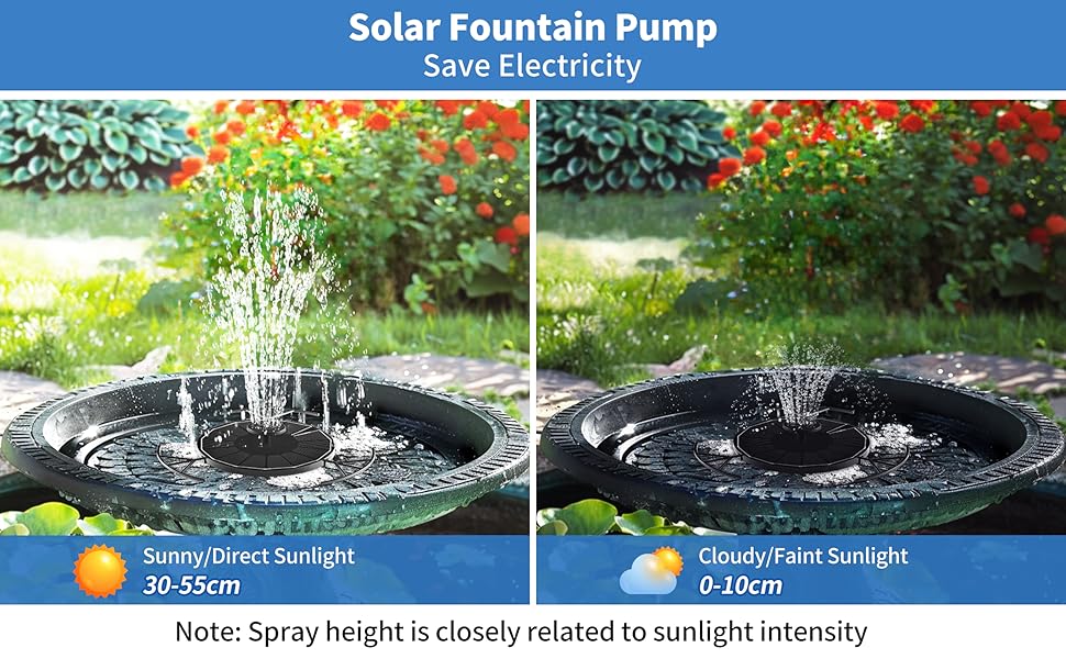 solar fountain pump solar water fountain for bird bath