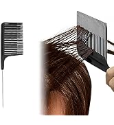 Hair Highlight Comb, Professional Hair Stylist Comb with Stainless Steel Rat Tail, Ergonomic Desi...
