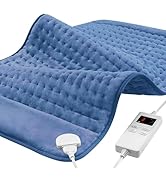 NBKLS Heating Pads for Back Neck Shoulder Pain, Electric Heating Pad Auto Shut Off, Fast Heat, La...