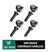 TPMS Sensor, 315MHZ 13598771 Tire Pressure Monitor System 4-Pack for GM| GMC | Chevy | Buick | Ca...
