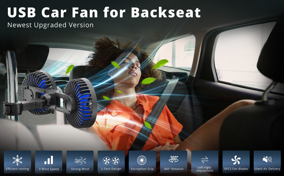 car fan fan for car car seat fan car fans car fan for backseat usb car fan fans for car