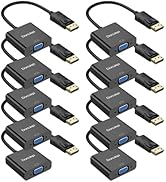 DoroJepi Display Port to VGA Adapter 10-Pack, DisplayPort DP to VGA Adapter One-Way Male to Femal...