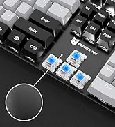 Mechanical Gaming Keyboard | Hot Swappable Mechanical Keyboard | 100% Backlit Keyboard with Blue ...