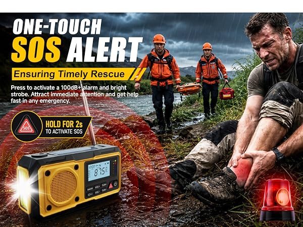 emergency radio; weather radio; hand crank radio; NOAA weather radio; emergency weather radio