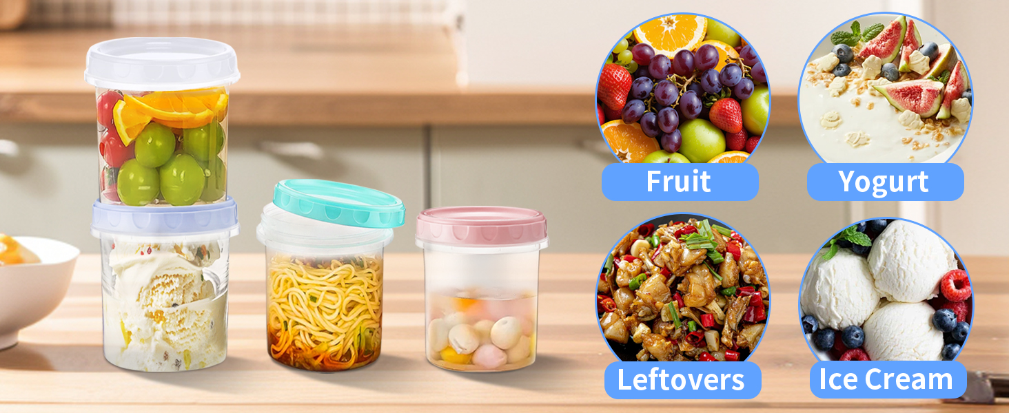 2 cup containers with lids