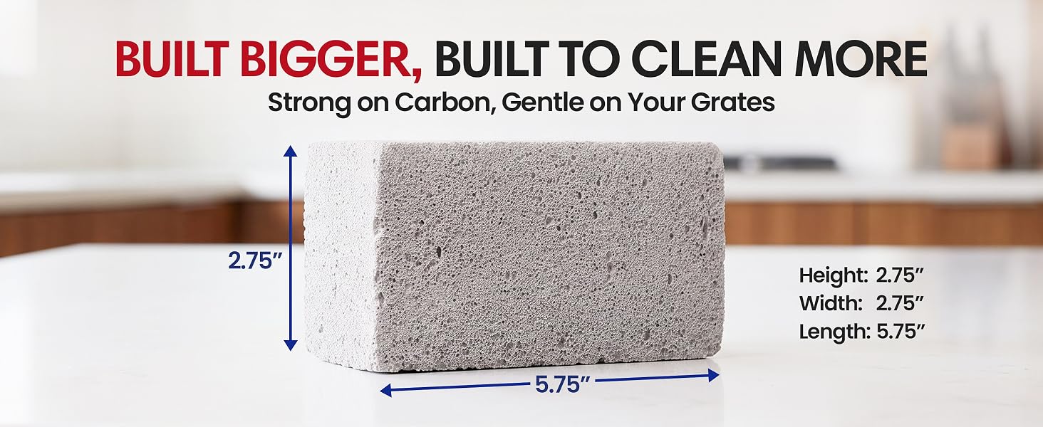 PUMIE Jumbo Scouring Brick, Large Scale Heavy Duty Pumice Cleaning Brick for Flat Top Grill